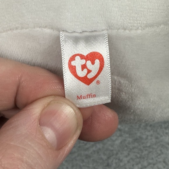 TY Squish-a-Boos Muffin Kitty Cat Plush 8 inch Kitty Pink Ears NWT NOTE - Picture 3 of 10